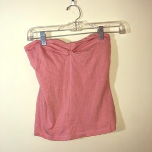 Pink strapless shirt